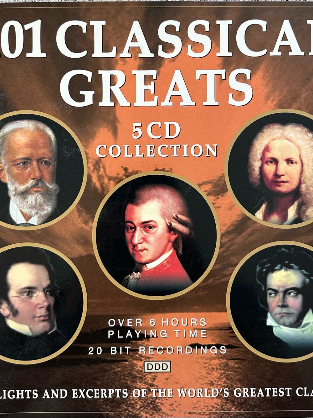 101 Classical Greats 5-CD Box Set - Prism Leisure (20-Bitt DDD Recording)